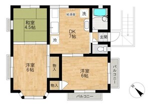 トリコロール鵠洋の物件間取画像